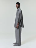 Cotton Wool Oxford Wide Leg Drawstring Pants