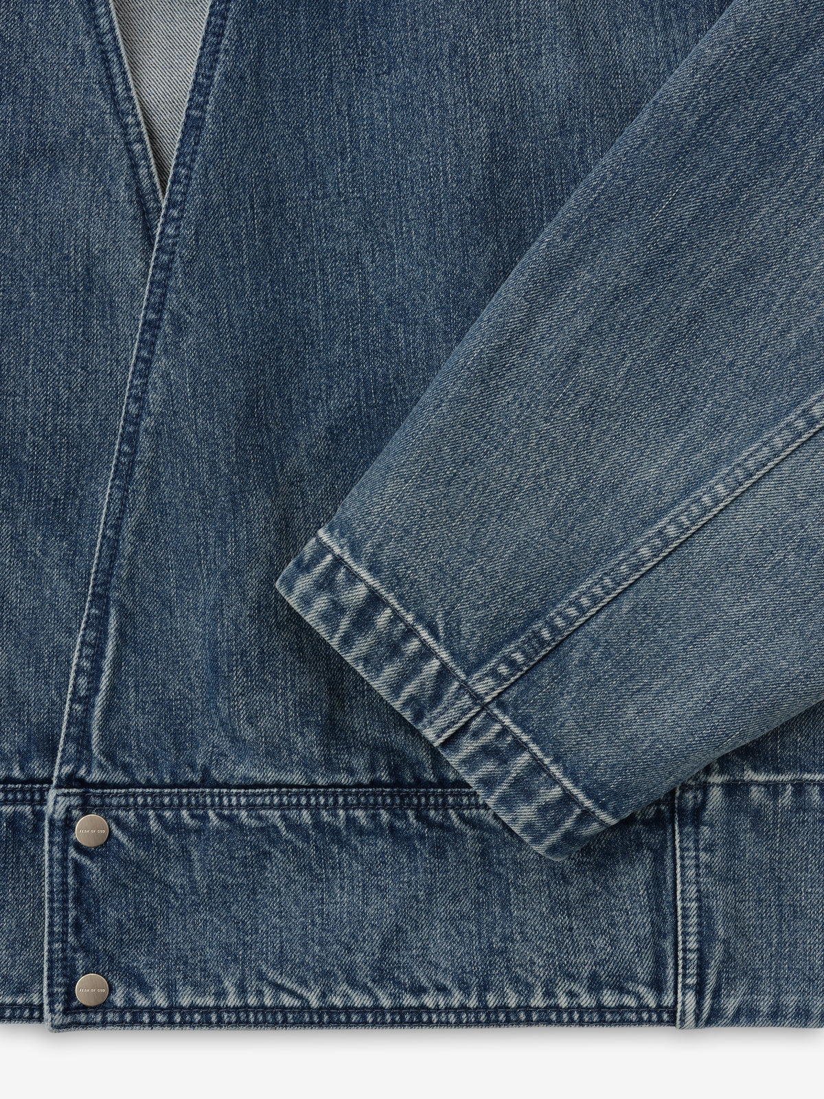 Denim Lapelless Jacket