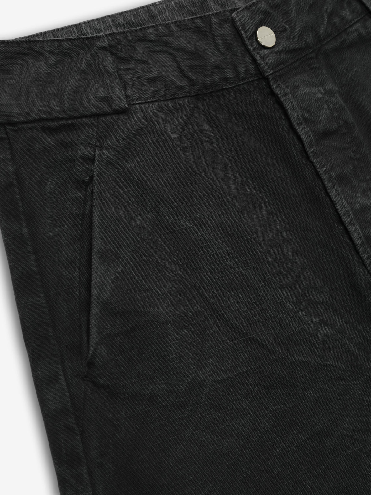 Washed Canvas Utility Shorts
