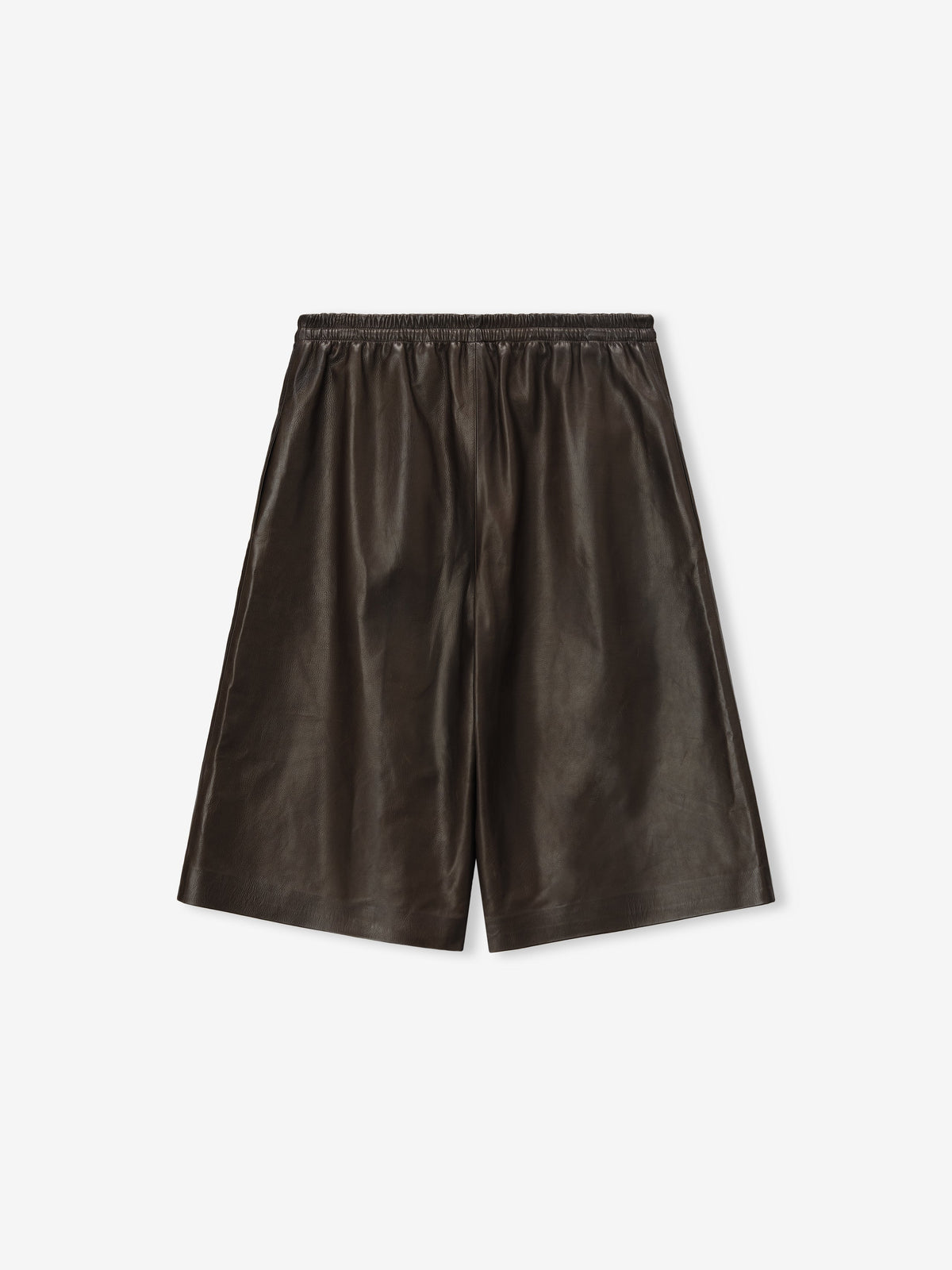 Womens Leather Drawstring Shorts